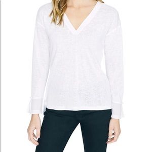 Sanctuary Gina Mix long sleeve top, cream, size XL